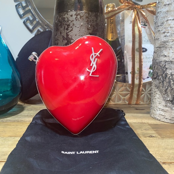 Saint Laurent Heart Love Box Clutch - Picture 6 of 14